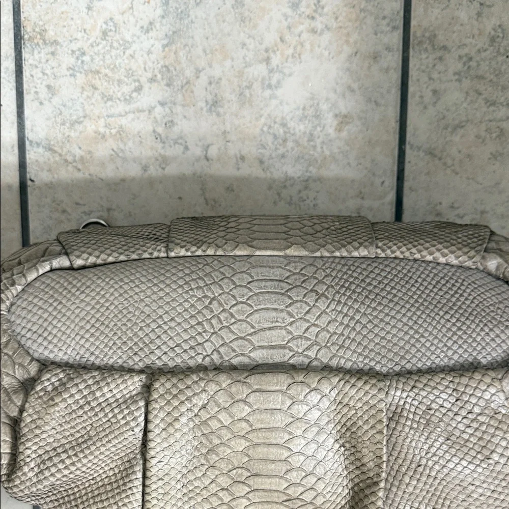 Coach Madison Sophia satchel with an embossed python texture